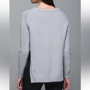 Lululemon Merino Wool Yin To You Sweater Grey, size 8, EUC!
